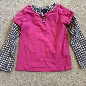 Mini Boden Pink Long Sleeve Tee
